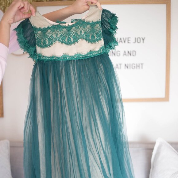Trish Scully Green Dress (size 14 runs small) - Picture 1 of 5